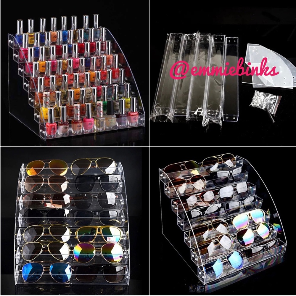 New 7 Layer Acrylic Sunglass / Eye Glass / Nail Polish Display Organizing Tower